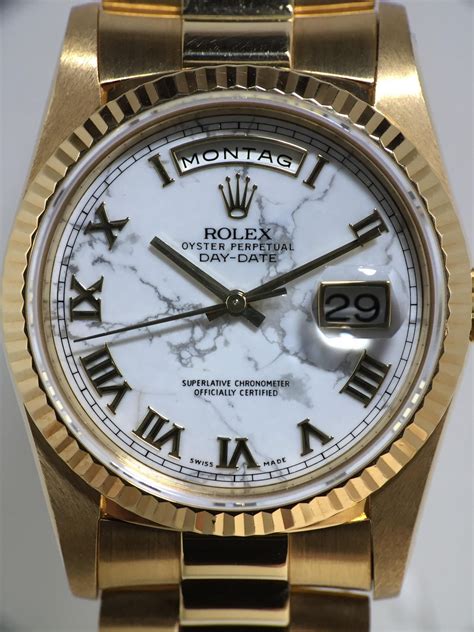 rolex day date with marble dial price